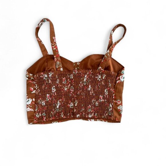 B.O.G. Collective Brown Floral Button - Picture 2 of 3